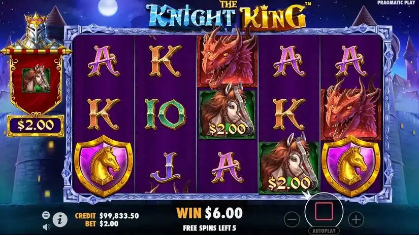 The Knight King slot screenshot 2