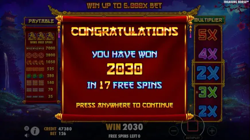 Treasure Horse slot screenshot 8