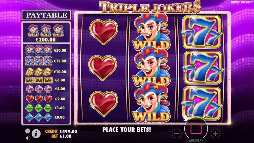 Triple Jokers slot screenshot 2