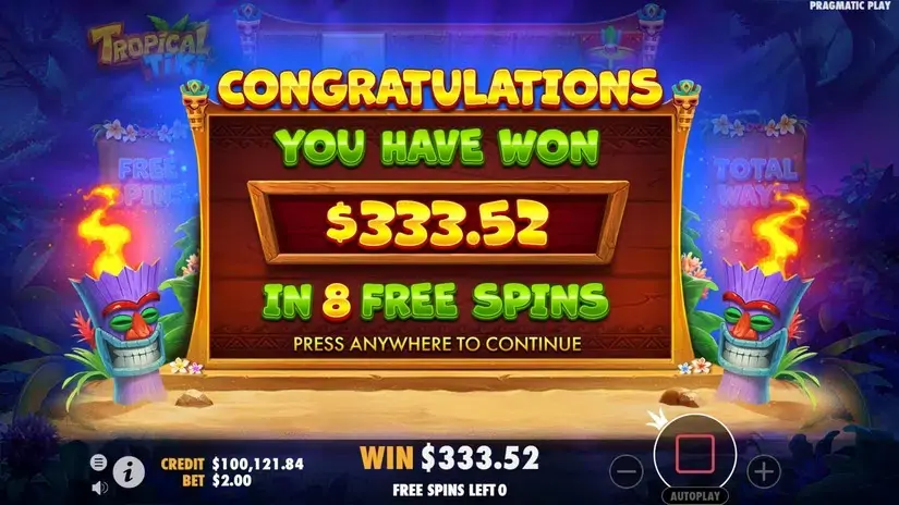 Tropical Tiki slot screenshot 