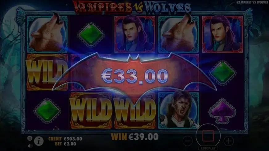 Vampires vs Wolves slot screenshot 