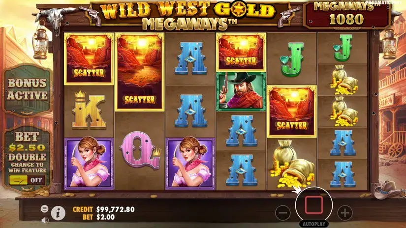 Wild West Gold Megaways slot screenshot 3