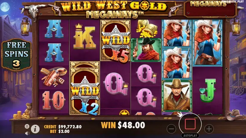 Wild West Gold Megaways slot screenshot 5