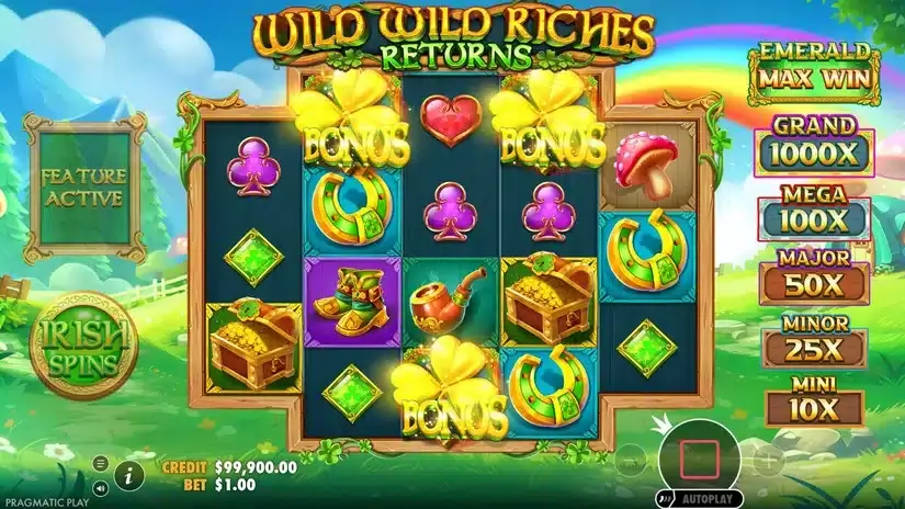 Wild Wild Riches Returns slot screenshot 2