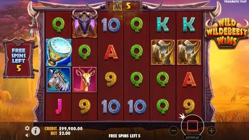 Wild Wildebeest Wins slot screenshot 4