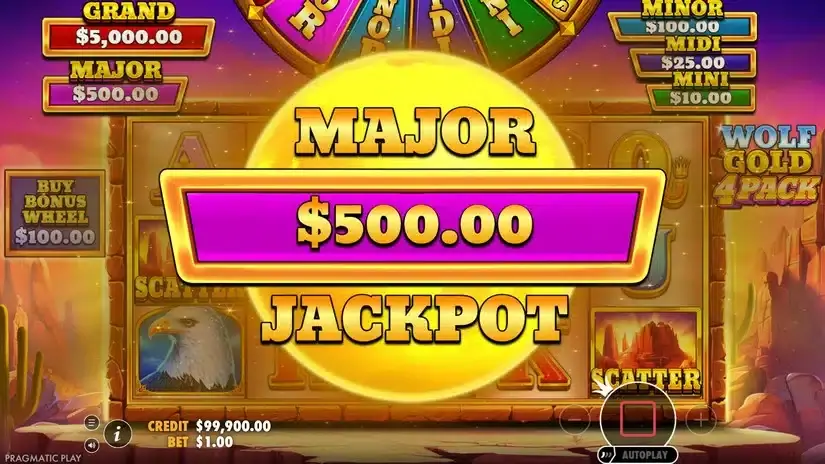 Wolf Gold 4 Pack slot screenshot 4