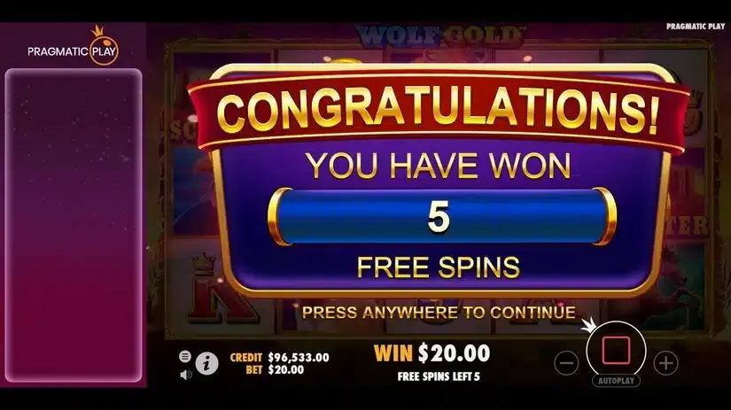 Wolf Gold Power Jackpot slot screenshot 5