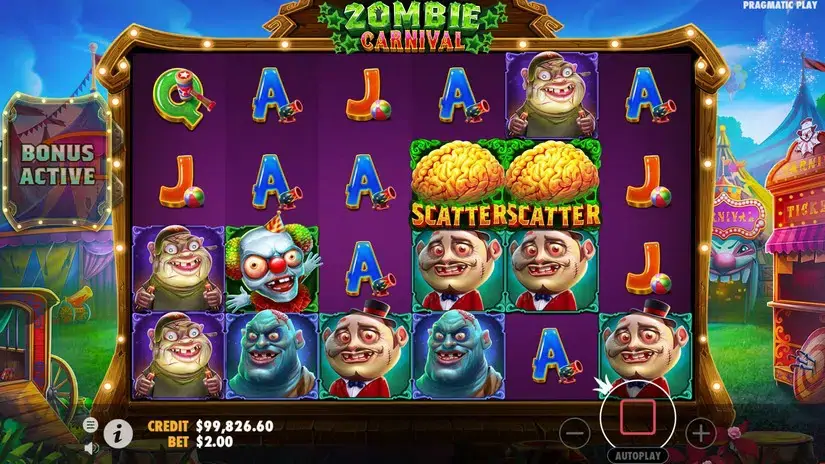 Zombie Carnival slot screenshot 3