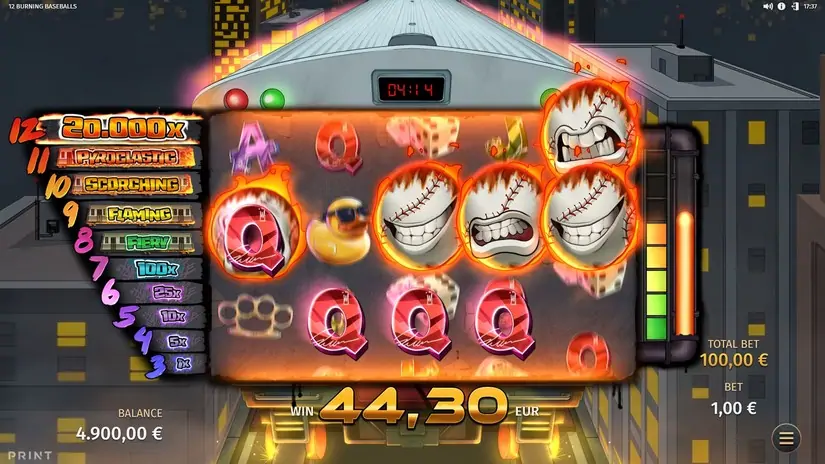 12 Burning Baseballs slot screenshot 6