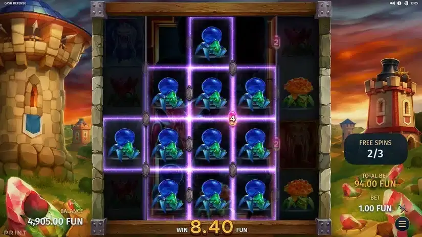 Cash Defense slot screenshot 