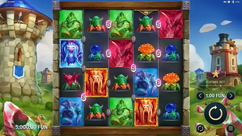 Cash Defense slot screenshot 