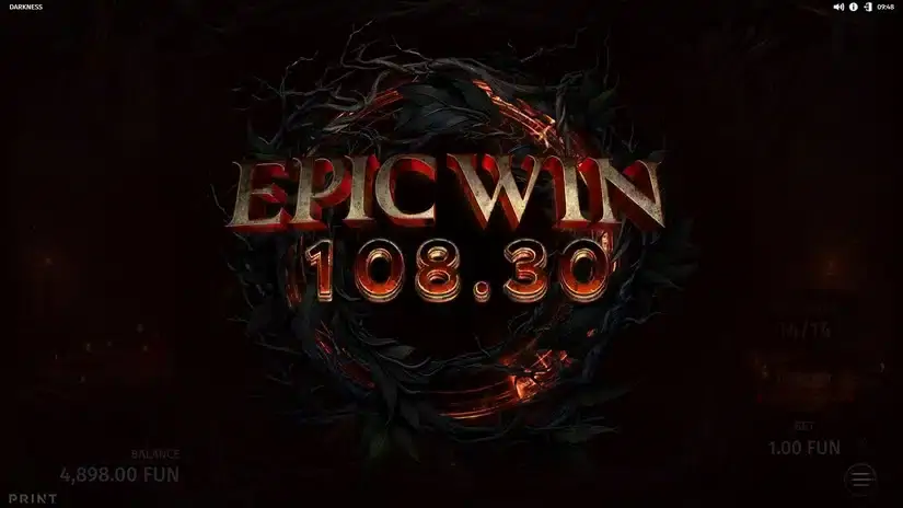 Darkness slot screenshot 