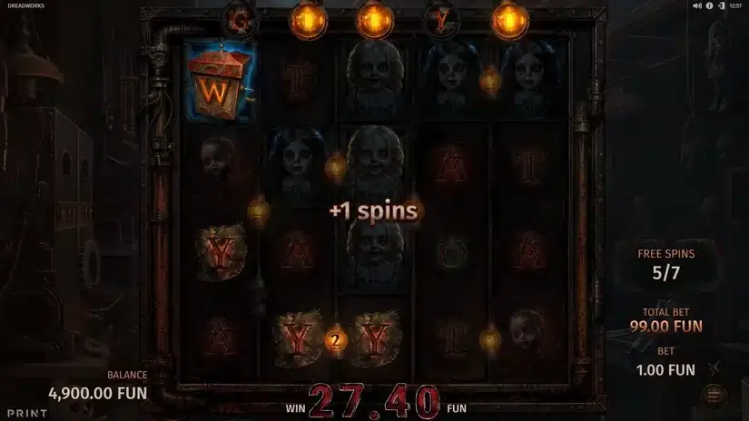 Dreadworks slot screenshot 4