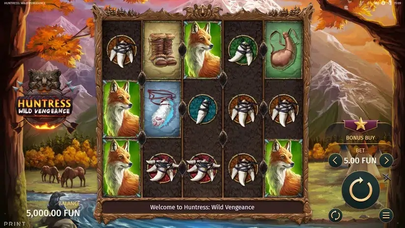 Huntress Wild Vengeance slot screenshot 1