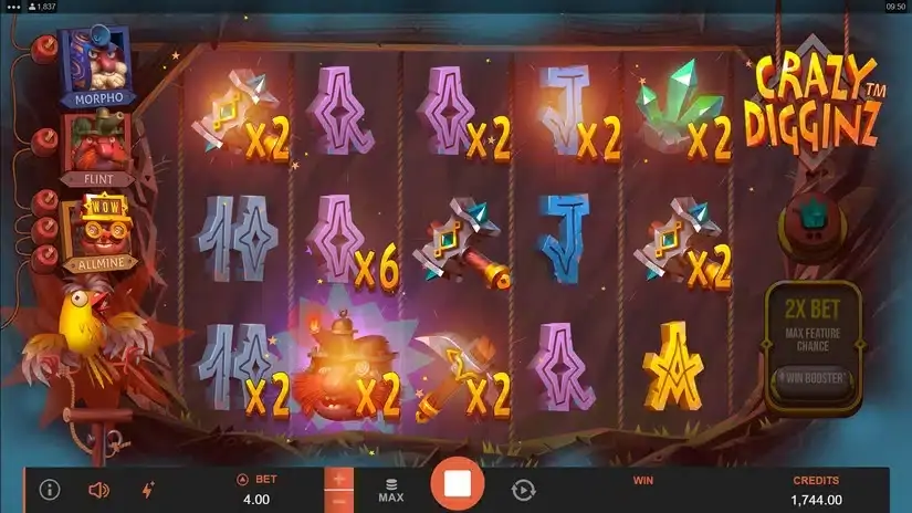 Crazy Digginz slot screenshot 3