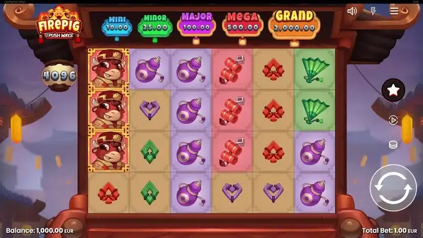 Fire Pig Push Ways slot screenshot 