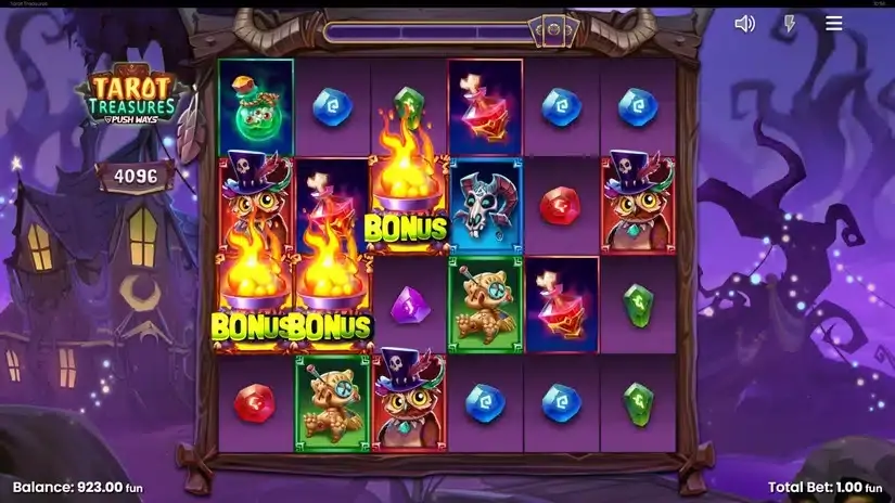 Tarot Treasures slot screenshot 2