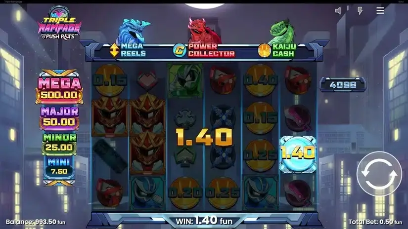 Triple Rampage slot screenshot 2