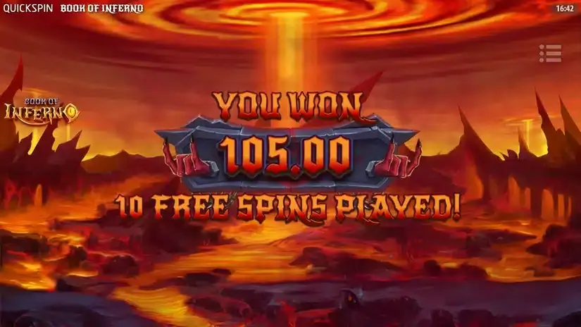 Book of Inferno slot screenshot 