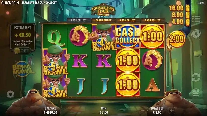 Brawlers Bar Cash Collect slot screenshot 2