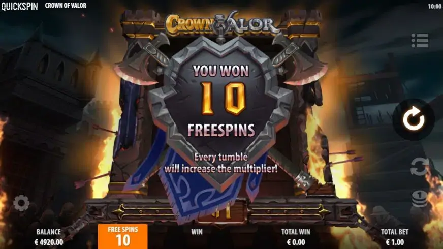 Crown of Valor slot screenshot 4