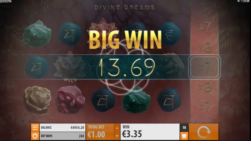 Divine Dreams slot screenshot 3