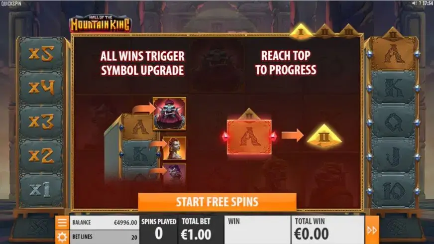 Hall of the Mountain King slot screenshot 4
