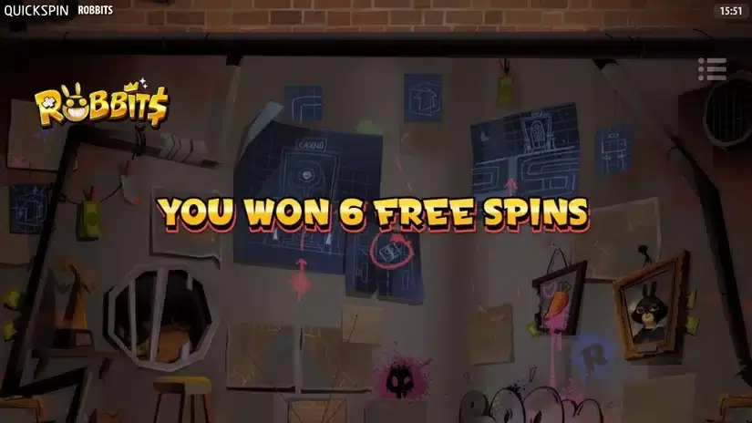 Robbits slot screenshot 2
