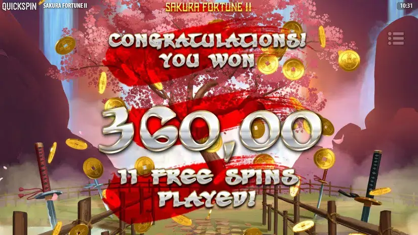 Sakura Fortune 2 slot screenshot 