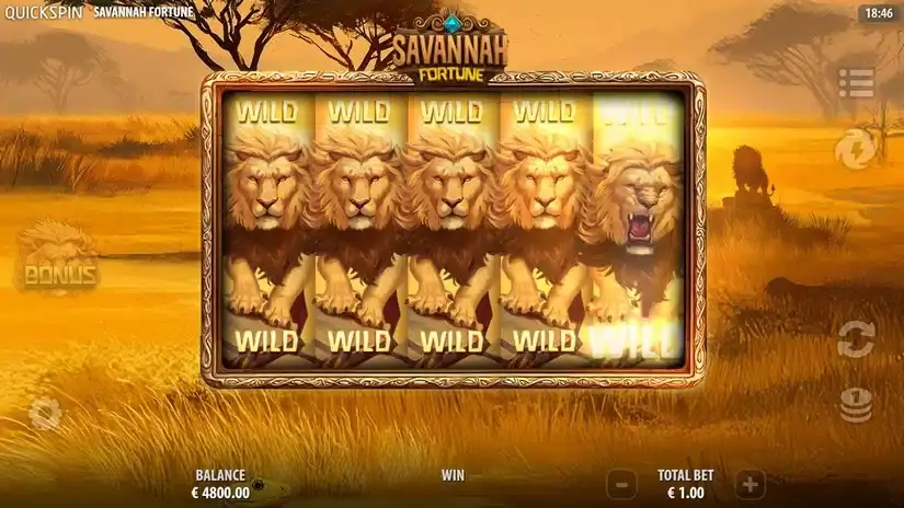 Savannah Fortune slot screenshot 2