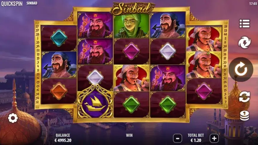 Sinbad slot screenshot 1