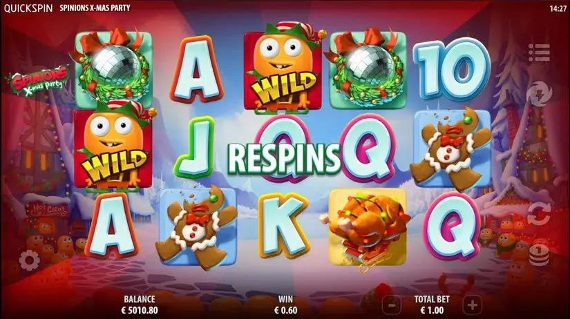 Spinions Christmas Party slot screenshot 