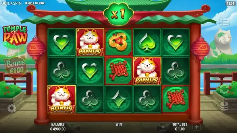 Temple of Paw slot screenshot 