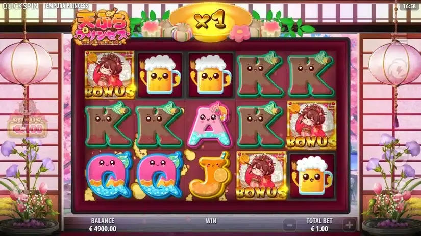 Tempura Princess slot screenshot 2