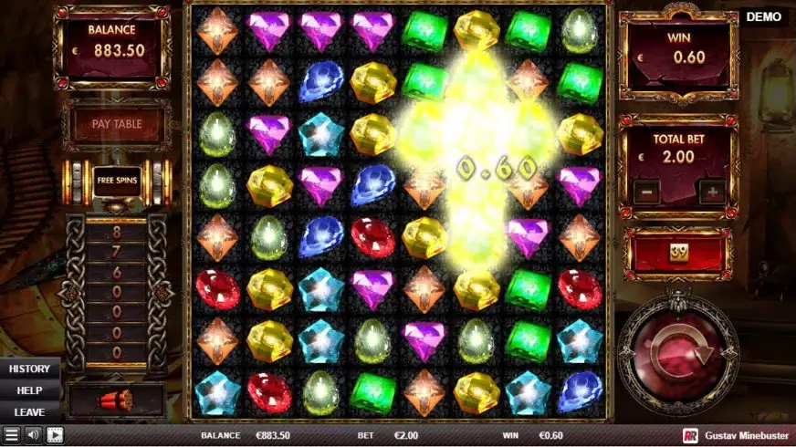 Gustav Minebuster slot screenshot 2