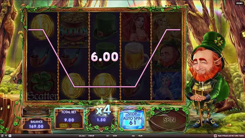 Ryan O’Bryan and the Celtic Fairies slot screenshot 4
