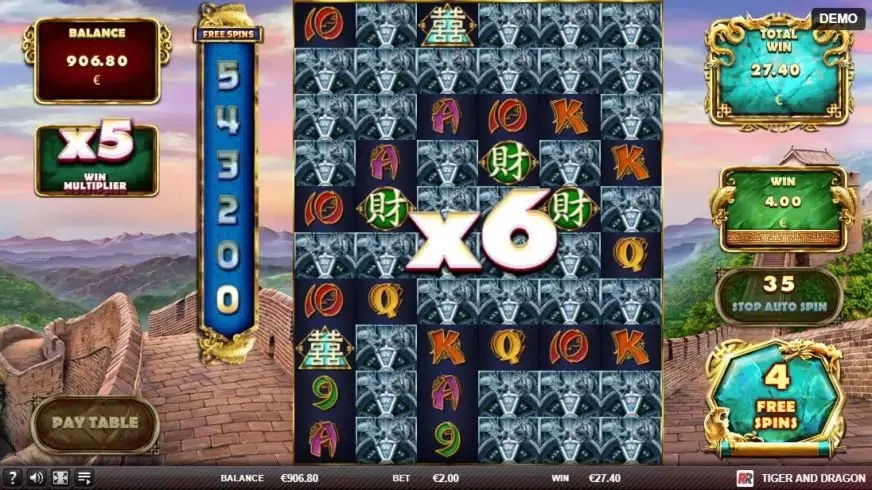 Tiger and Dragon slot screenshot 5