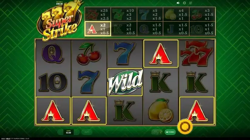 777 Super Strike slot screenshot 2