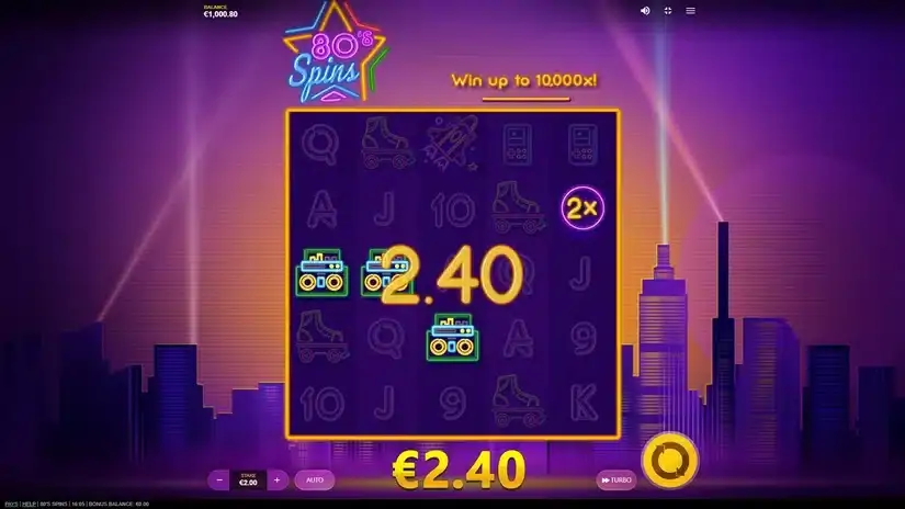 80s Spins slot screenshot 2
