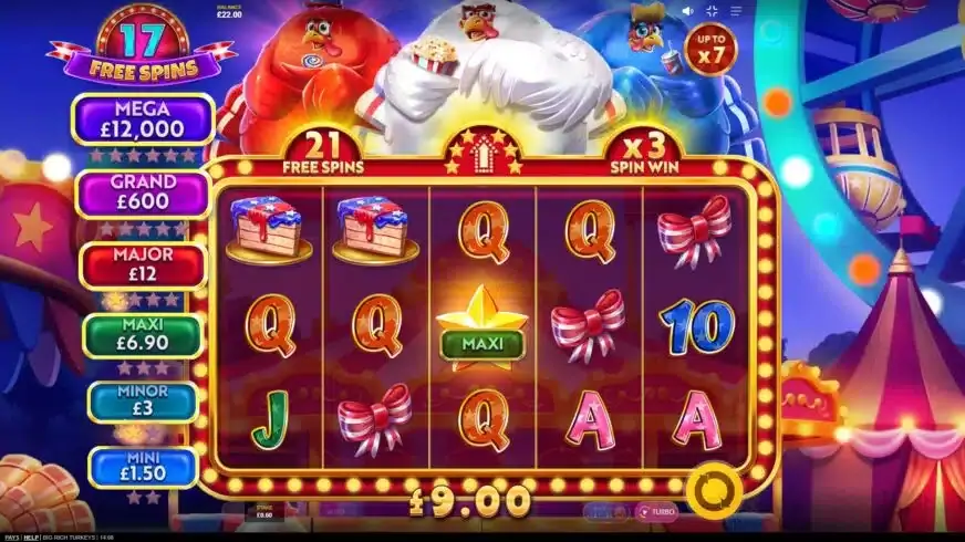 Big Rich Turkeys slot screenshot 4
