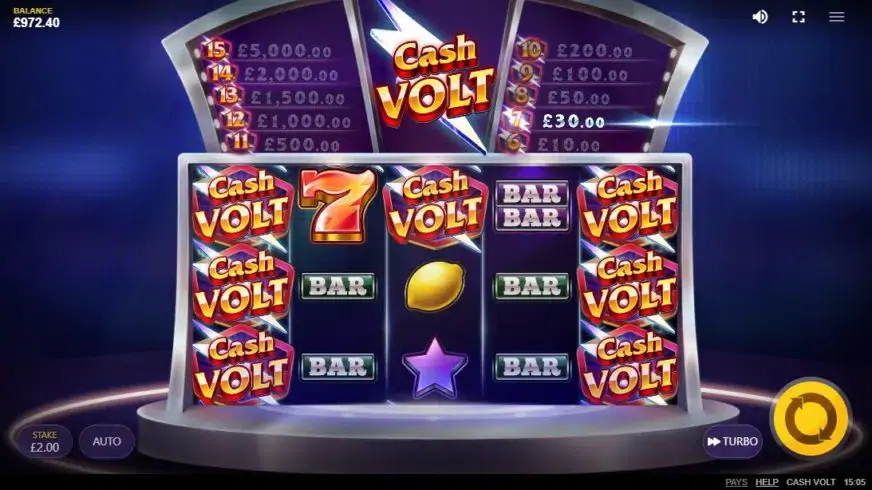 Cash Volt slot screenshot 