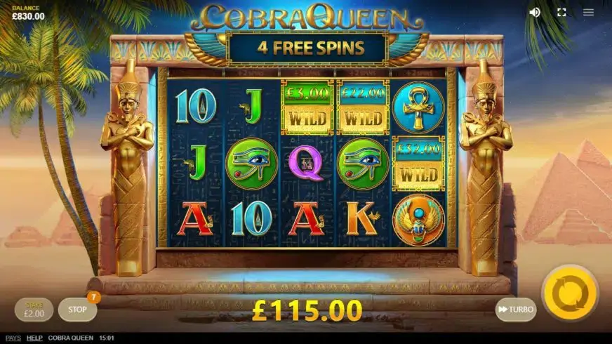 Cobra Queen slot screenshot 
