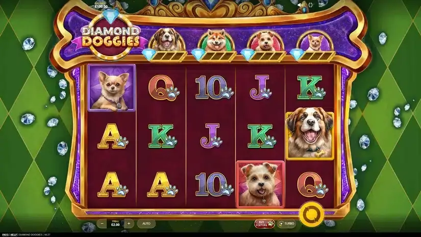Diamond Doggies slot screenshot 