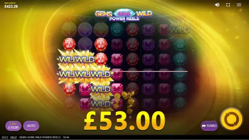 Gems Gone Wild: Power Reels slot screenshot 