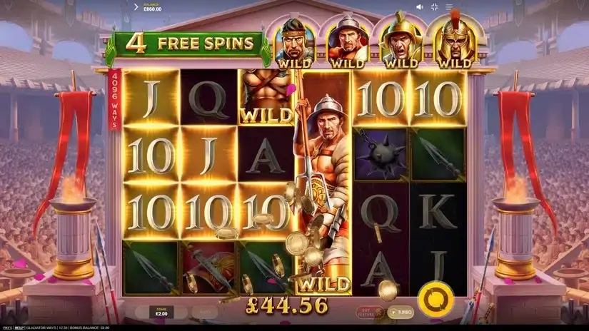 Gladiator Ways slot screenshot 