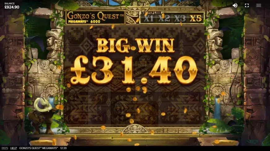 Gonzo’s Quest Megaways slot screenshot 2