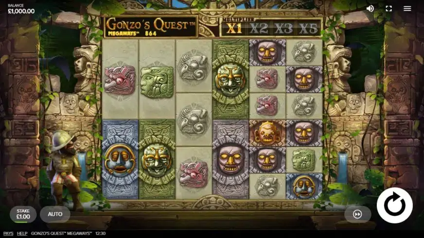 Gonzo’s Quest Megaways slot screenshot 