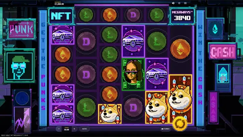 NFT Megaways slot screenshot 1