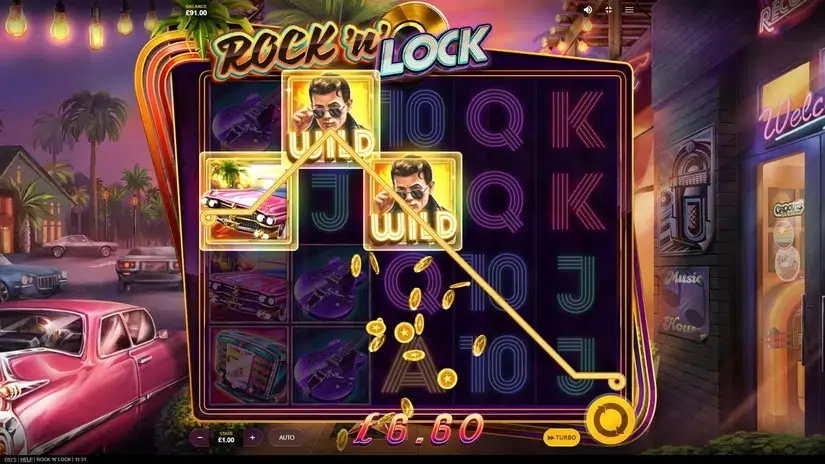 Rock’N’Lock slot screenshot 3
