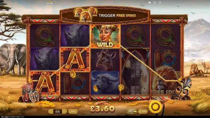 Savannah Pride slot screenshot 